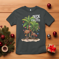 Mele Kalikimaka Hawaiian Christmas T Shirt Deck The Palms Holiday Flamingo Beach Family Vacation In Hawaii - Wonder Print Shop