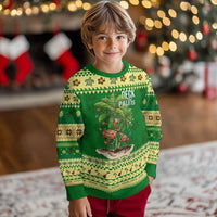 Mele Kalikimaka Hawaiian Christmas Ugly Christmas Sweater Deck The Palms Holiday Flamingo Beach Family Vacation In Hawaii - Wonder Print Shop