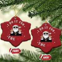 Funny Santa Xmas Christmas Ornament I Do It For The Ho's Rude Xmas - Wonder Print Shop