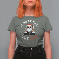 Funny Santa Christmas T Shirt For Women I Do It For The Ho's Rude Xmas - Wonder Print Shop