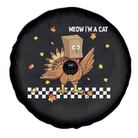 Turkey Cat Spare Tire Cover Funny Thanksgiving Meow - Wonder Print Shop