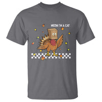 Turkey Cat T Shirt Funny Thanksgiving Meow - Wonder Print Shop