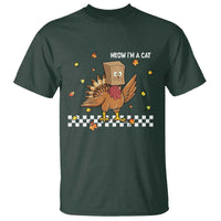 Turkey Cat T Shirt Funny Thanksgiving Meow - Wonder Print Shop