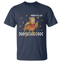 Turkey Cat T Shirt Funny Thanksgiving Meow - Wonder Print Shop