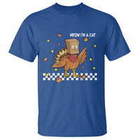 Turkey Cat T Shirt Funny Thanksgiving Meow - Wonder Print Shop
