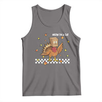Turkey Cat Tank Top Funny Thanksgiving Meow - Wonder Print Shop
