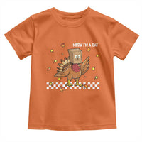 Turkey Cat Toddler T Shirt Funny Thanksgiving Meow - Wonder Print Shop