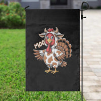 Funny Thanksgiving Garden Flag Turkey Moo Cow Lovers - Wonder Print Shop
