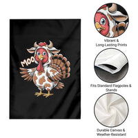 Funny Thanksgiving Garden Flag Turkey Moo Cow Lovers - Wonder Print Shop