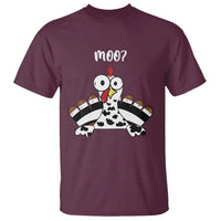 Funny Thanksgiving T Shirt Turkey Moo Cow Farmer Gift - Wonder Print Shop