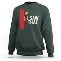 Funny Jesus I Saw That Sweatshirt Retro Christian Meme
