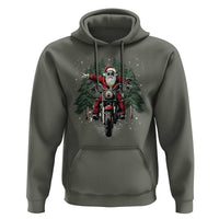 Christmas Motorcycle Hoodie Santa Biker Riding Motorcycle