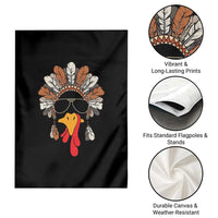 Funny Turkey Face Garden Flag Family Matching Native Hat Cute Fall Thanksgiving - Wonder Print Shop