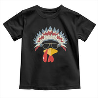 Funny Turkey Face Toddler T Shirt Thanksgiving Family Group Native American Costumes - Wonder Print Shop