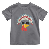 Funny Turkey Face Toddler T Shirt Thanksgiving Family Group Native American Costumes - Wonder Print Shop