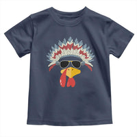 Funny Turkey Face Toddler T Shirt Thanksgiving Family Group Native American Costumes - Wonder Print Shop
