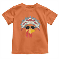 Funny Turkey Face Toddler T Shirt Thanksgiving Family Group Native American Costumes - Wonder Print Shop