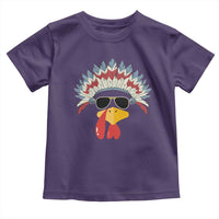Funny Turkey Face Toddler T Shirt Thanksgiving Family Group Native American Costumes - Wonder Print Shop