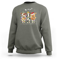 Christmas Cow Sweatshirt Cow Lover Xmas Gifts - Wonder Print Shop