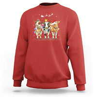 Christmas Cow Sweatshirt Cow Lover Xmas Gifts - Wonder Print Shop