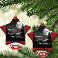 Merry Xmas Christmas Ornament Santa To The Moon - Wonder Print Shop