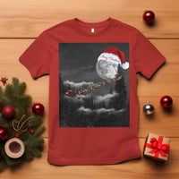 Merry Christmas T Shirt Santa To The Moon - Wonder Print Shop