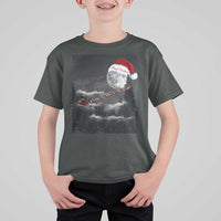 Merry Christmas T Shirt For Kid Santa To The Moon - Wonder Print Shop
