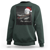 Merry Christmas Sweatshirt Santa To The Moon - Wonder Print Shop