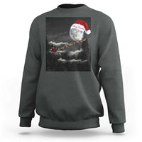 Merry Christmas Sweatshirt Santa To The Moon - Wonder Print Shop