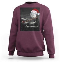 Merry Christmas Sweatshirt Santa To The Moon - Wonder Print Shop