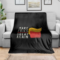 Funny Fries Throw Blanket Vintage Make Fries Great Again