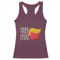 Funny Fries Racerback Tank Top Vintage Make Fries Great Again