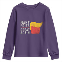 Funny Fries Youth Sweatshirt Vintage Make Fries Great Again