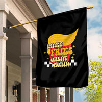 Funny Fries Garden Flag Make Fries Great Again Checkered