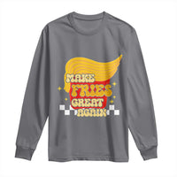 Funny Fries Long Sleeve Shirt Make Fries Great Again Checkered