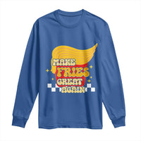 Funny Fries Long Sleeve Shirt Make Fries Great Again Checkered