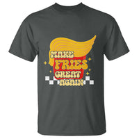 Funny Fries T Shirt Make Fries Great Again Checkered