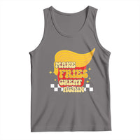 Funny Fries Tank Top Make Fries Great Again Checkered