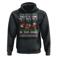 Funny Christmas Hoodie There's Some Horrors In This House Sexy Santa Claus Ugly Xmas