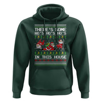 Funny Christmas Hoodie There's Some Horrors In This House Sexy Santa Claus Ugly Xmas