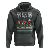 Funny Christmas Hoodie There's Some Horrors In This House Sexy Santa Claus Ugly Xmas