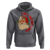 Christmas Santa Hoodie Fun Retro I Love A Man With A Beard
