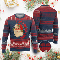 Santa Ugly Christmas Sweater Fun Retro I Love A Man With A Beard - Wonder Print Shop