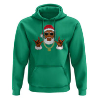 Funny Christmas Santa Hoodie Black Hip Hop Santa African American Santa Rapper Fan Gift