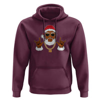 Funny Christmas Santa Hoodie Black Hip Hop Santa African American Santa Rapper Fan Gift