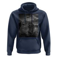 Funny Graphic Capybara Selfie with UFOs Weird Hoodie