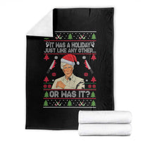 True Crime Ugly Christmas Throw Blanket Funny Holiday Xmas Party - Wonder Print Shop