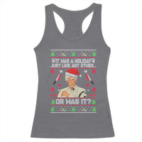 True Crime Ugly Christmas Racerback Tank Top Funny Holiday Xmas Party - Wonder Print Shop