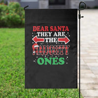 Dear Santa They Naughty Ones Garden Flag Christmas Red Plaid Pajamas PJ Xmas Gifts - Wonder Print Shop