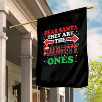 Dear Santa They Naughty Ones Garden Flag Christmas Red Plaid Pajamas PJ Xmas Gifts - Wonder Print Shop
